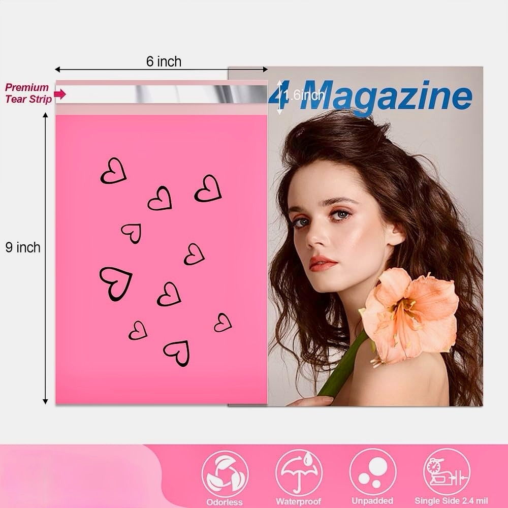 20 Poly Mailer Value Pack - Pink 'Thank You' (6x9”) Qty 20 - Picture 4 of 4